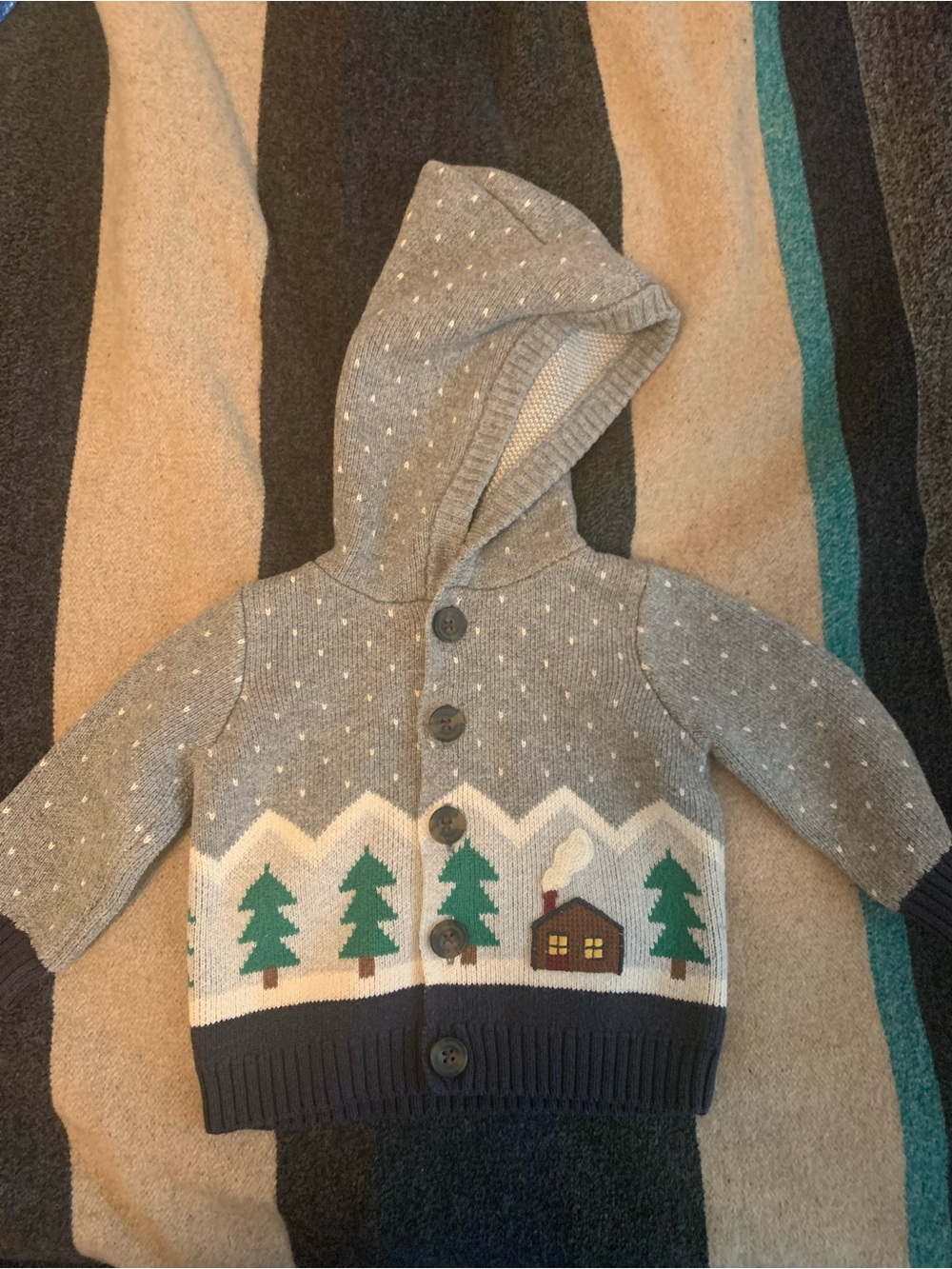 Hanna Andersson Tannenbaum Knit Cardigan 3-6mo